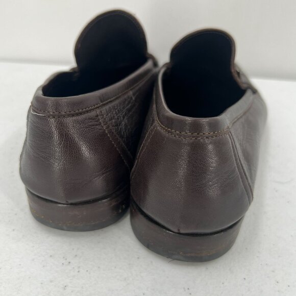 Bruno Magli 10.5M Brown Leather Bit Loafers - Picture 11 of 13